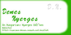 denes nyerges business card